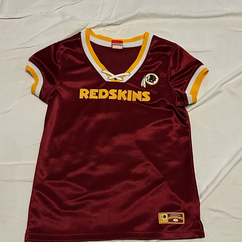 NFL Redskins Maroon and Yellow Women's Jersey